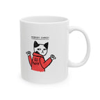 Whimsical Cat Ceramic Mug, Cute Coffee Cup