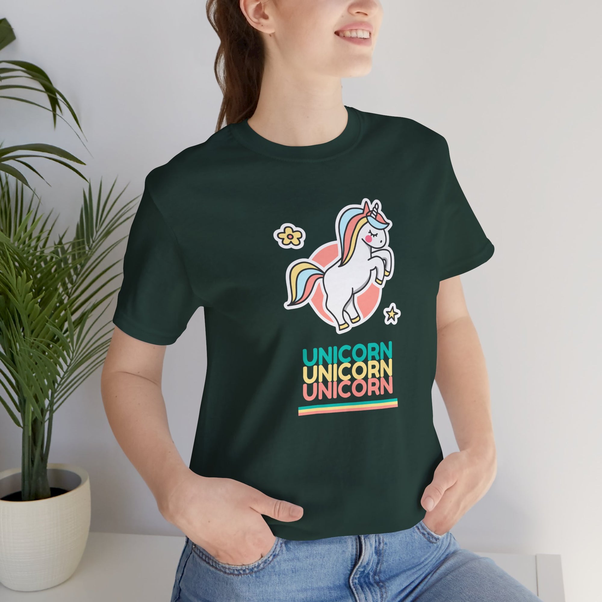 Unicorn-Themed Unisex Jersey Tee