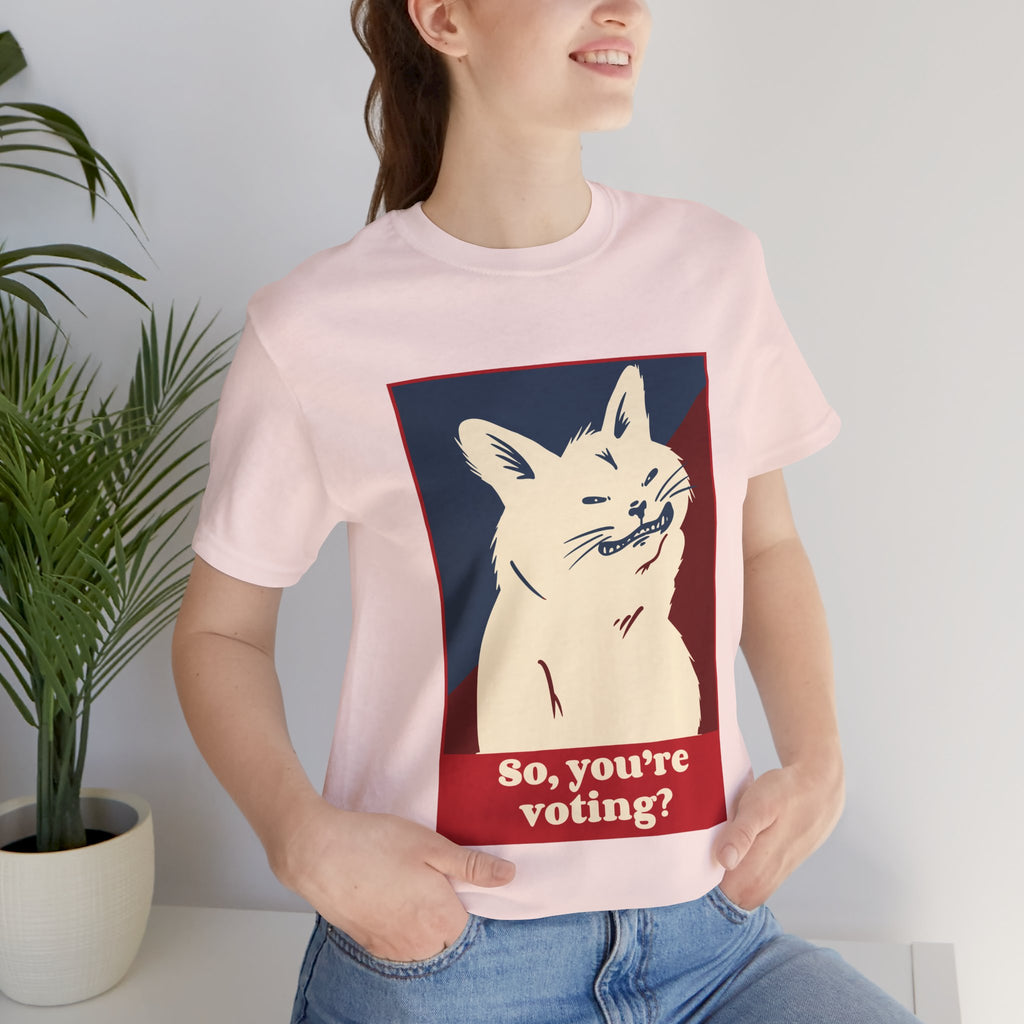 Voting Cat Unisex Tee - Funny Election Day Apparel
