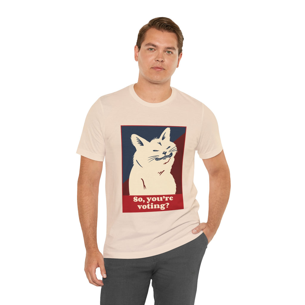 Voting Cat Unisex Tee - Funny Election Day Apparel