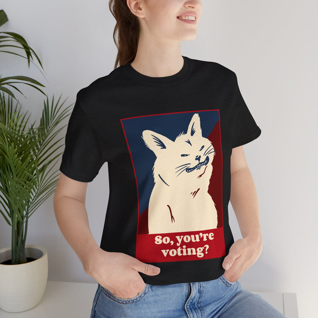 Voting Cat Unisex Tee - Funny Election Day Apparel