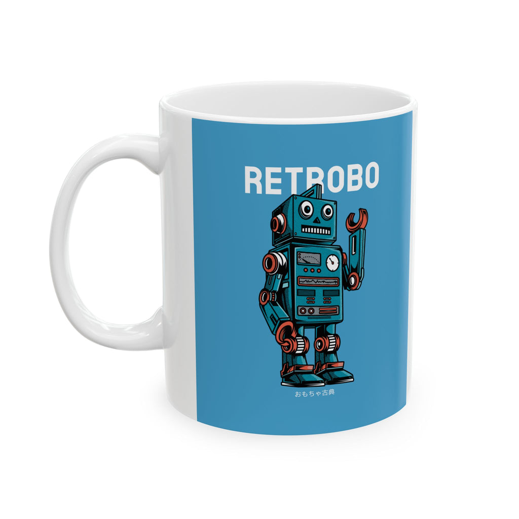 Retro Robot Ceramic Mug - Perfect Gift for Tech Lovers