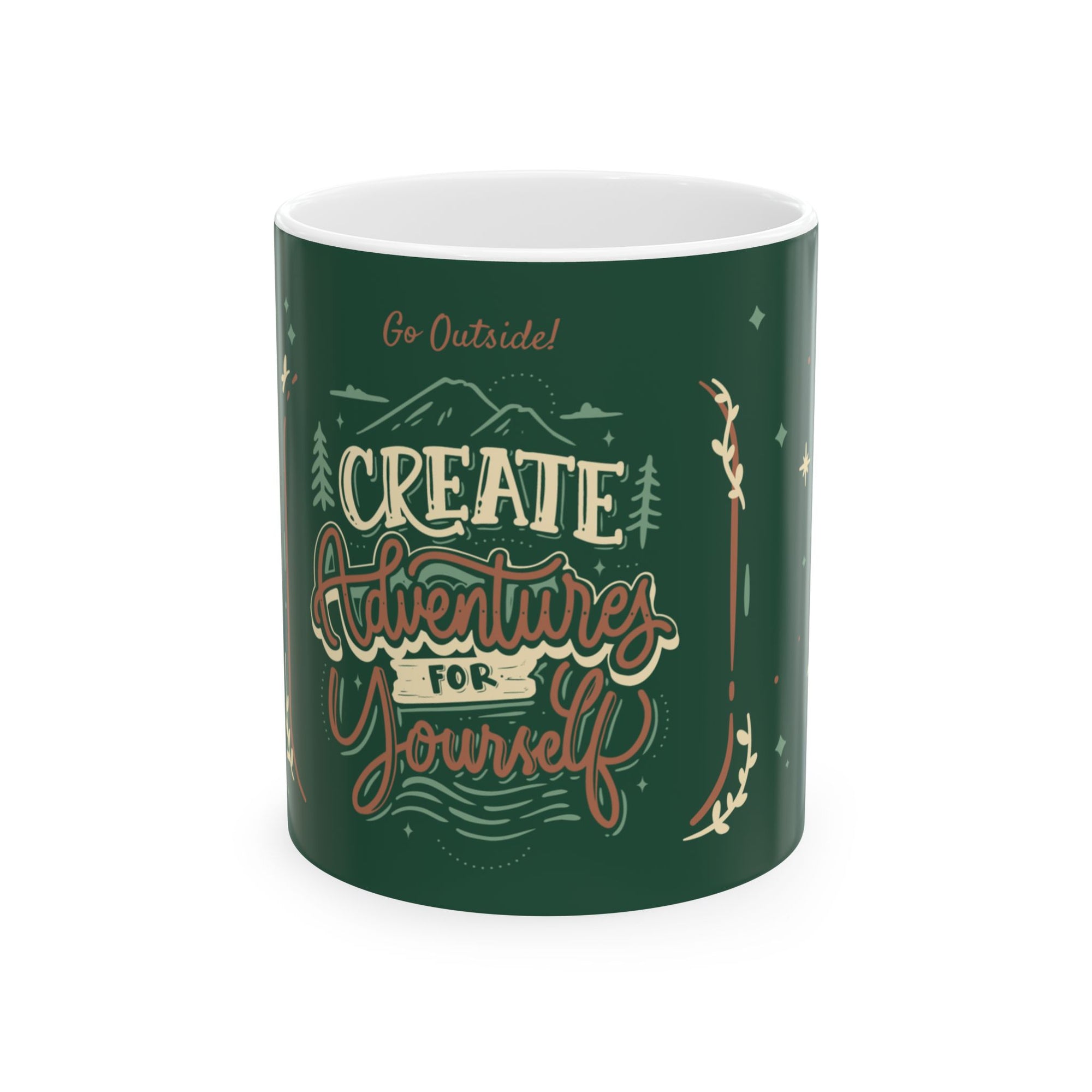 Adventure-Inspiring Ceramic Mug for Nature Lovers