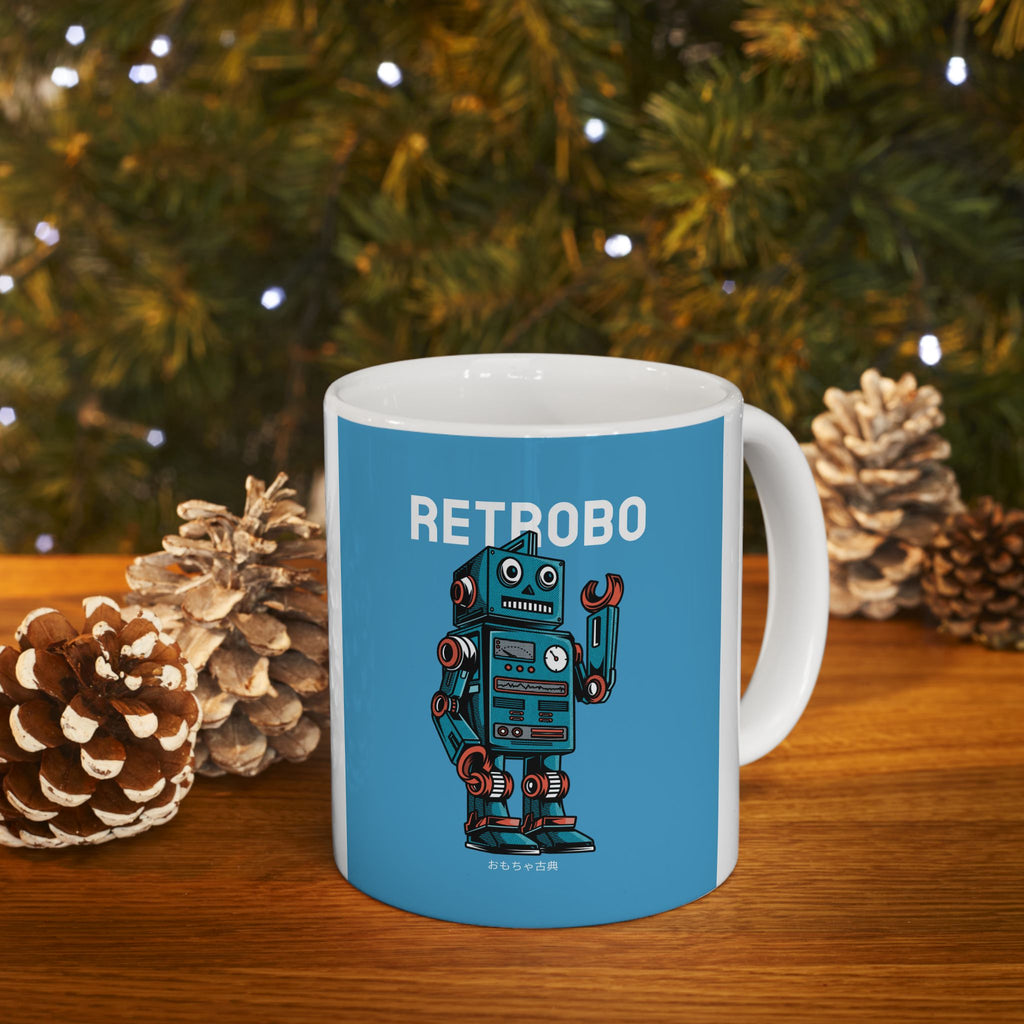 Retro Robot Ceramic Mug - Perfect Gift for Tech Lovers