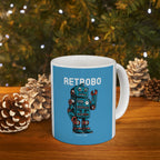 Retro Robot Ceramic Mug - Perfect Gift for Tech Lovers