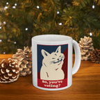 Cute Cat Ceramic Mug, Fun Cat Lover Gift